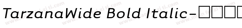 TarzanaWide Bold Italic字体转换